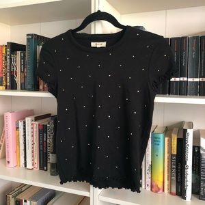 Madewell baby tee with metallic dots